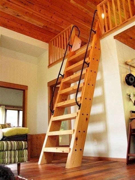 tiny house metal rail ladder|tiny house loft railing ideas.